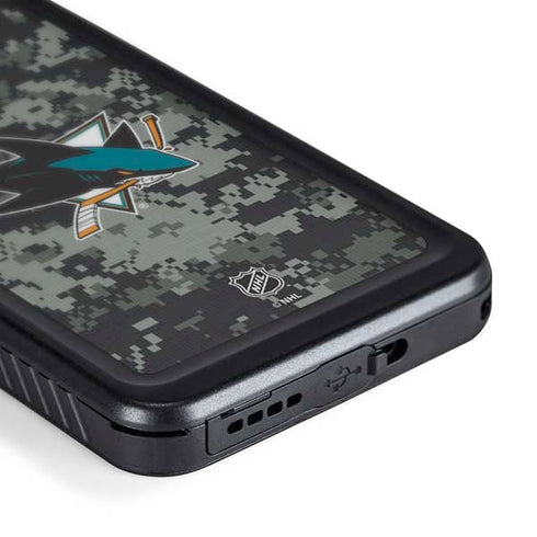 NHL San Jose Sharks Camo Galaxy S24 Plus Waterproof Case