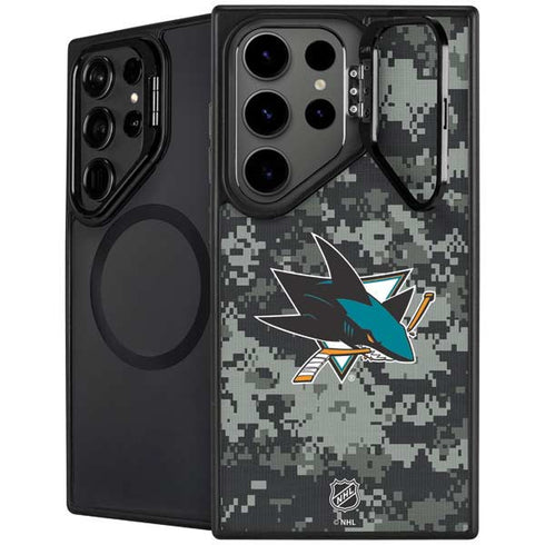 NHL San Jose Sharks Camo Galaxy S25 Ultra Kickstand Case