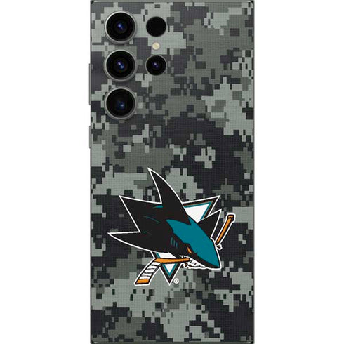 NHL San Jose Sharks Camo Galaxy S25 Ultra Skin