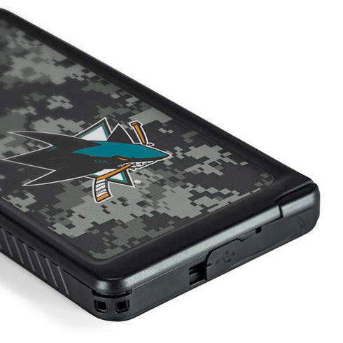 NHL San Jose Sharks Camo Galaxy S24 Ultra Waterproof Case