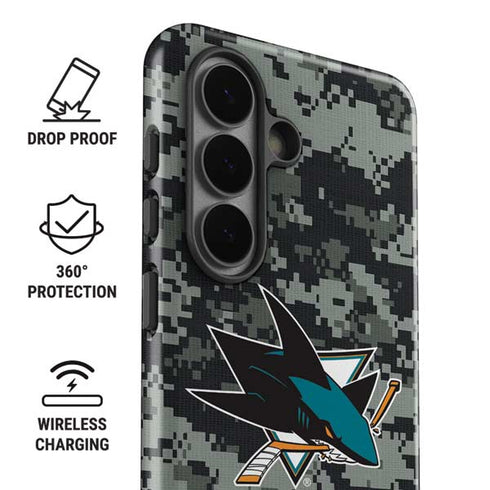 NHL San Jose Sharks Camo Galaxy S26 Plus Impact Case