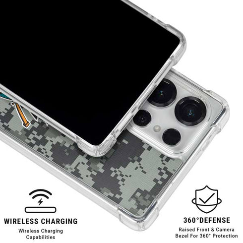 NHL San Jose Sharks Camo Galaxy S26 Ultra Clear Case
