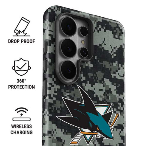 NHL San Jose Sharks Camo Galaxy S26 Ultra Impact Case