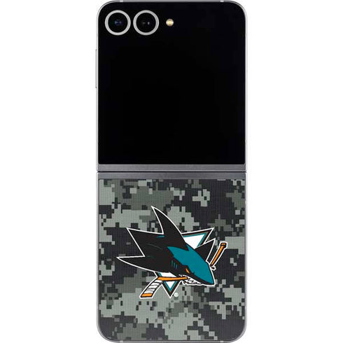 NHL San Jose Sharks Camo Galaxy Z Flip6 Skin