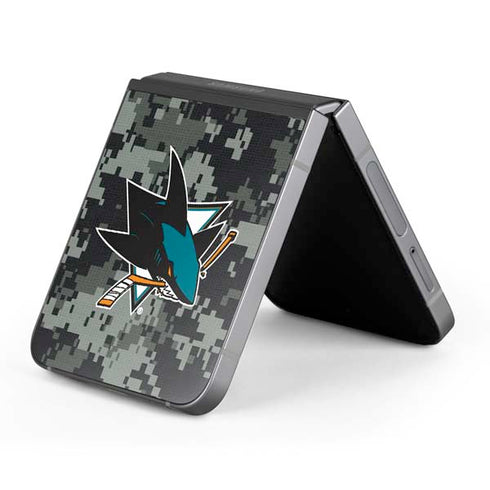 NHL San Jose Sharks Camo Galaxy Z Flip6 Skin