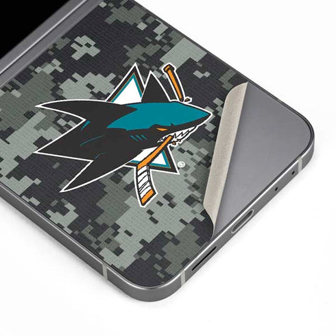NHL San Jose Sharks Camo Galaxy Z Flip6 Skin