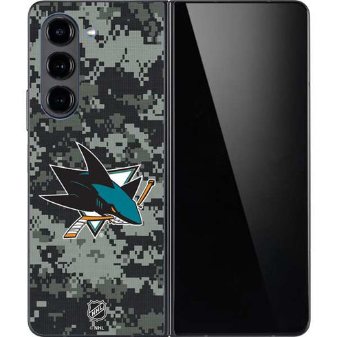NHL San Jose Sharks Camo Galaxy Z Fold5 5G Skin