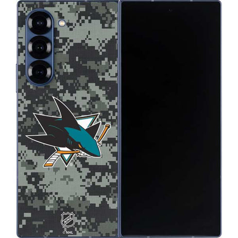 NHL San Jose Sharks Camo Galaxy Z Fold6 Skin