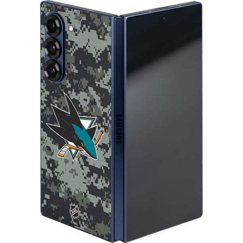 NHL San Jose Sharks Camo Galaxy Z Fold6 Skin