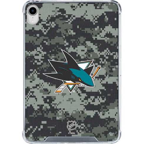 NHL San Jose Sharks Camo iPad 11th Gen (2025) Clear Case
