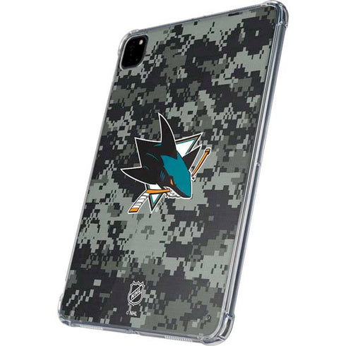 NHL San Jose Sharks Camo iPad Pro 11in (2024) Clear Case