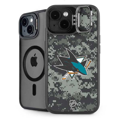 NHL San Jose Sharks Camo iPhone 13 Kickstand Case