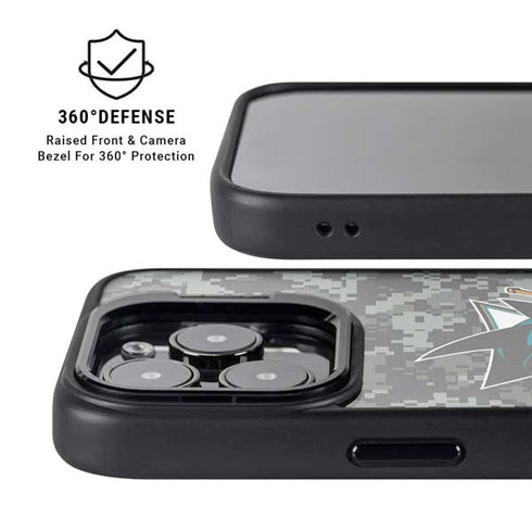 NHL San Jose Sharks Camo iPhone 14 Pro Max Kickstand Case