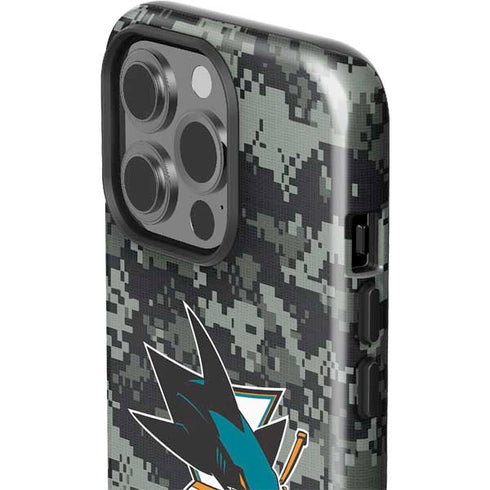 NHL San Jose Sharks Camo iPhone 15 Pro Impact Case