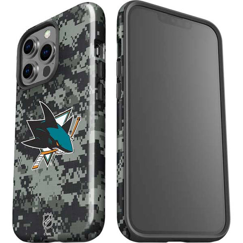 NHL San Jose Sharks Camo iPhone 15 Pro Impact Case