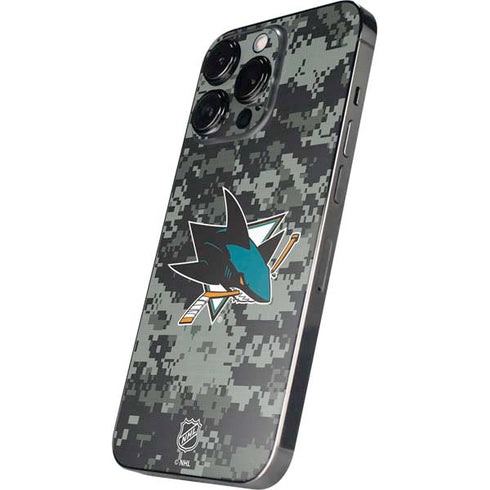 NHL San Jose Sharks Camo iPhone 15 Pro Max Skin