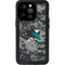 NHL San Jose Sharks Camo iPhone 15 Pro Waterproof Case