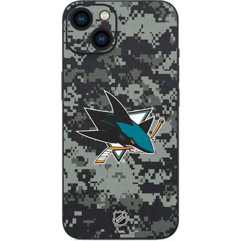 NHL San Jose Sharks Camo iPhone 15 Skin