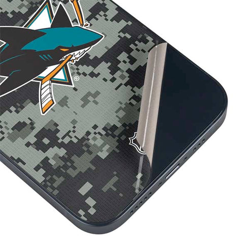 NHL San Jose Sharks Camo iPhone 15 Skin