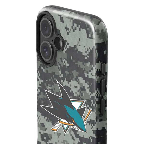 NHL San Jose Sharks Camo iPhone 16 Impact Case