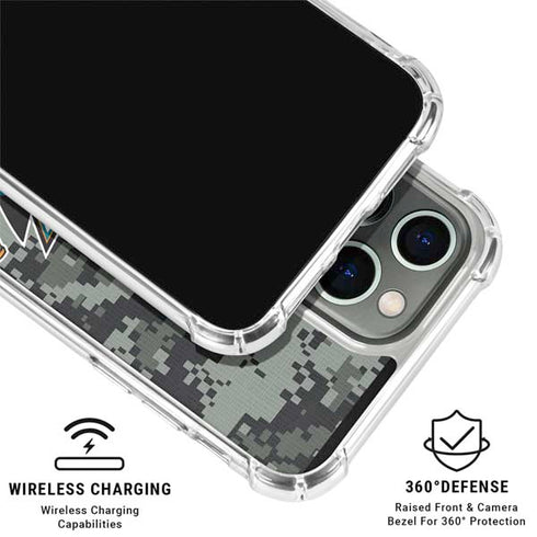 NHL San Jose Sharks Camo iPhone 16 Pro Clear Case