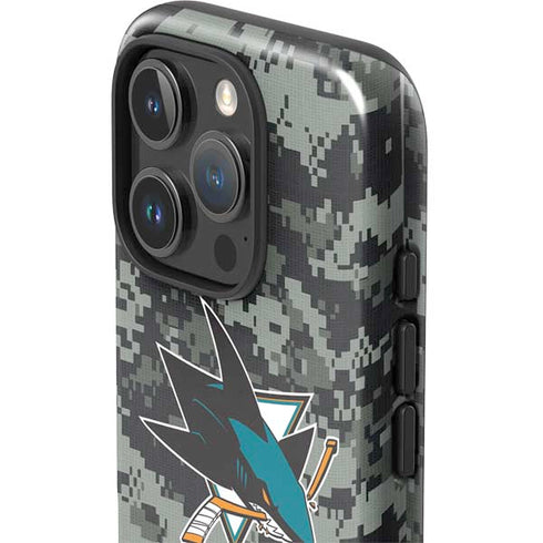 NHL San Jose Sharks Camo iPhone 16 Pro Impact Case