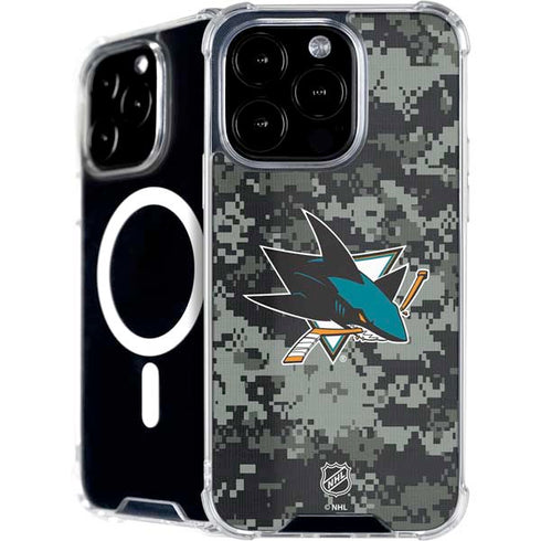 NHL San Jose Sharks Camo iPhone 16 Pro MagSafe Case