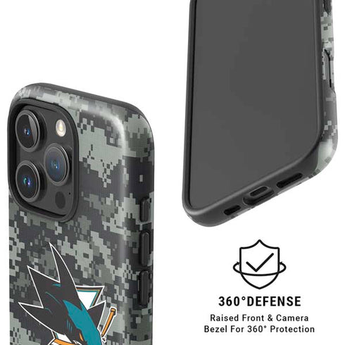 NHL San Jose Sharks Camo iPhone 16 Pro Magsafe Impact Case