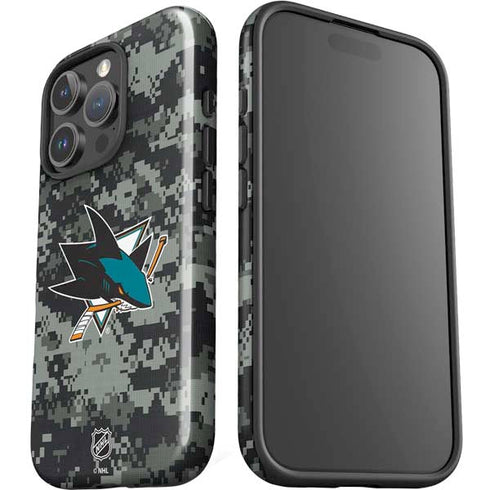 NHL San Jose Sharks Camo iPhone 16 Pro Max Impact Case