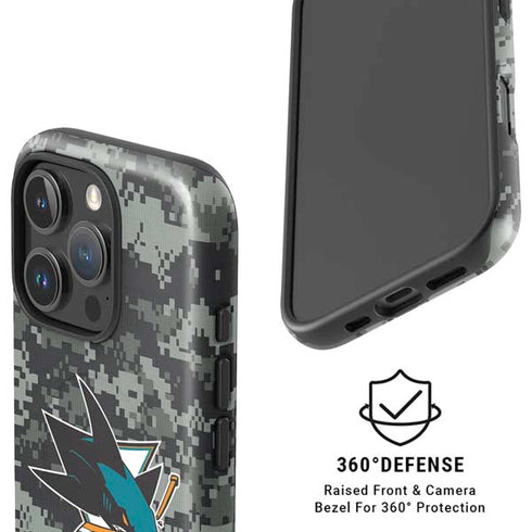 NHL San Jose Sharks Camo iPhone 16 Pro Max Magsafe Impact Case