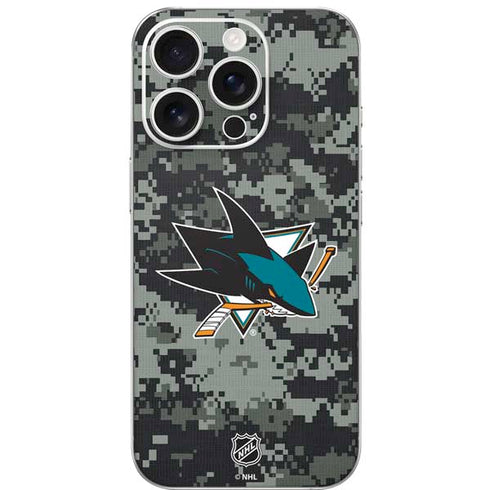 NHL San Jose Sharks Camo iPhone 16 Pro Skin