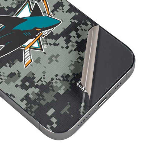 NHL San Jose Sharks Camo iPhone 16 Pro Skin