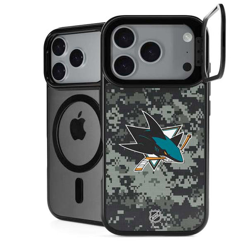 NHL San Jose Sharks Camo iPhone 18 Pro Kickstand Case