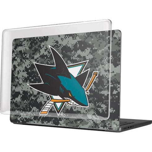 NHL San Jose Sharks Camo MacBook Pro 14in (2021-24) Case plus Skin