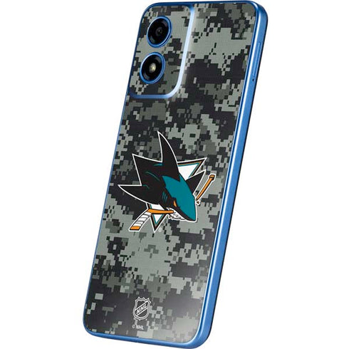 NHL San Jose Sharks Camo Moto G Play 4G (2024) Skin