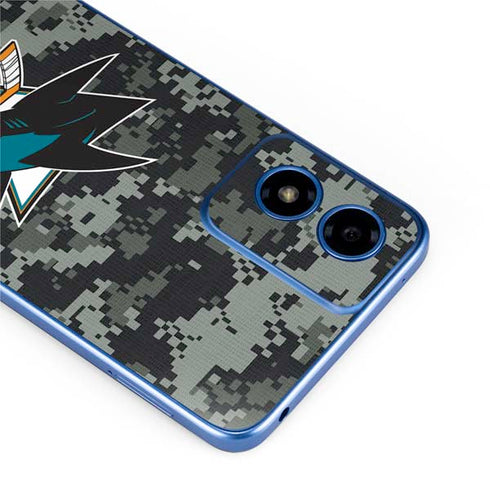 NHL San Jose Sharks Camo Moto G Play 4G (2024) Skin