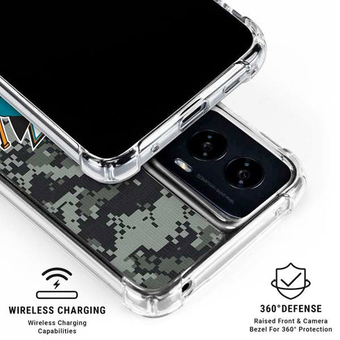 NHL San Jose Sharks Camo Moto G Power 5G (2024) Clear Case