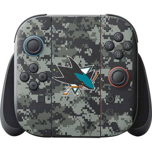 NHL San Jose Sharks Camo Nintendo Switch 2 (2025) with Joy-Con Skin