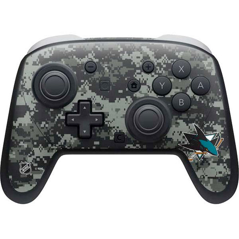 NHL San Jose Sharks Camo Nintendo Switch 2 (2025) Pro Controller Skin