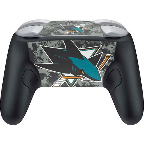 NHL San Jose Sharks Camo Nintendo Switch 2 (2025) Pro Controller Skin