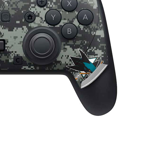 NHL San Jose Sharks Camo Nintendo Switch 2 (2025) Pro Controller Skin