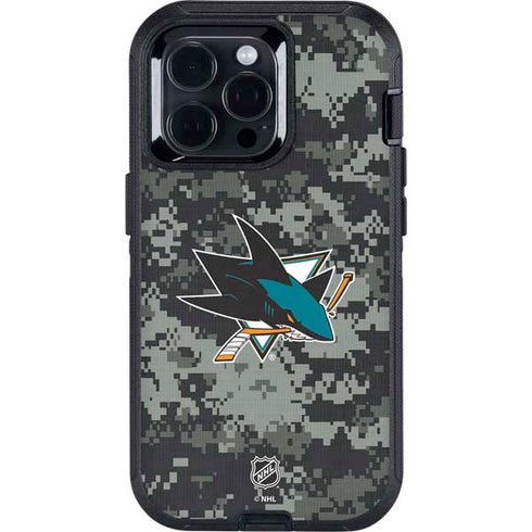 NHL San Jose Sharks Camo Otterbox Defender iPhone Skin