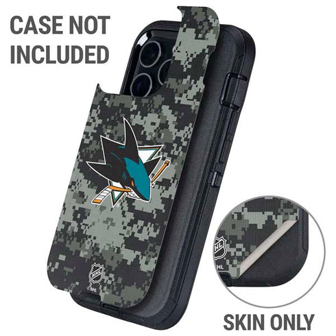 NHL San Jose Sharks Camo Otterbox Defender iPhone Skin