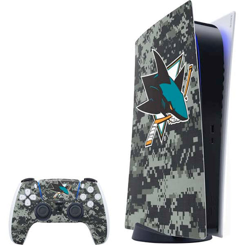 NHL San Jose Sharks Camo PlayStation PS5 Skins