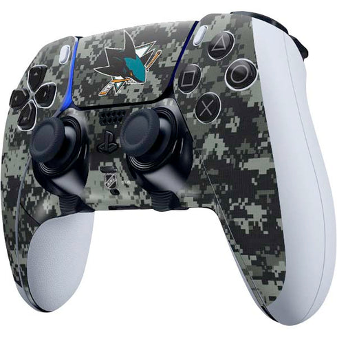 NHL San Jose Sharks Camo PS5 DualSense Edge Pro Controller Skin