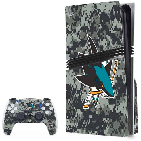 NHL San Jose Sharks Camo PlayStation PS5 Skins