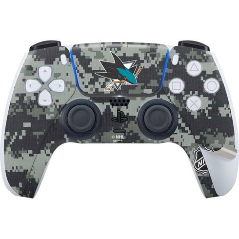 NHL San Jose Sharks Camo PS5 Pro Disk Bundle Skin