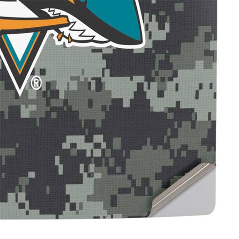 NHL San Jose Sharks Camo PS5 Slim Digital Edition Console Skin
