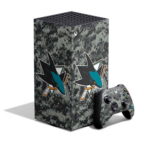 NHL San Jose Sharks Camo XBox Series X Digital Edition Bundle Skin