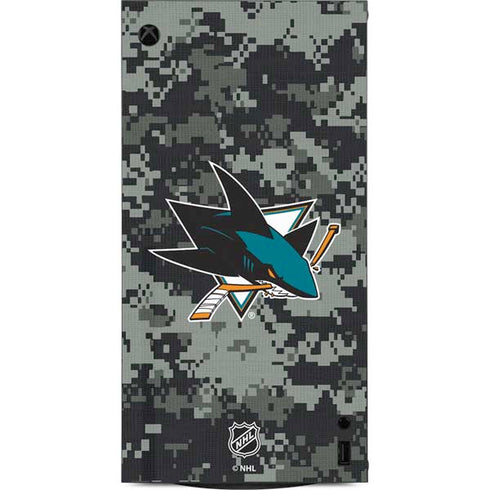 NHL San Jose Sharks Camo XBox Series X Digital Edition Console Skin
